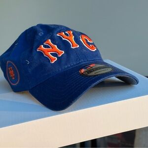 MLB Blue NYC Baseball Cap with Orange Adjustable size